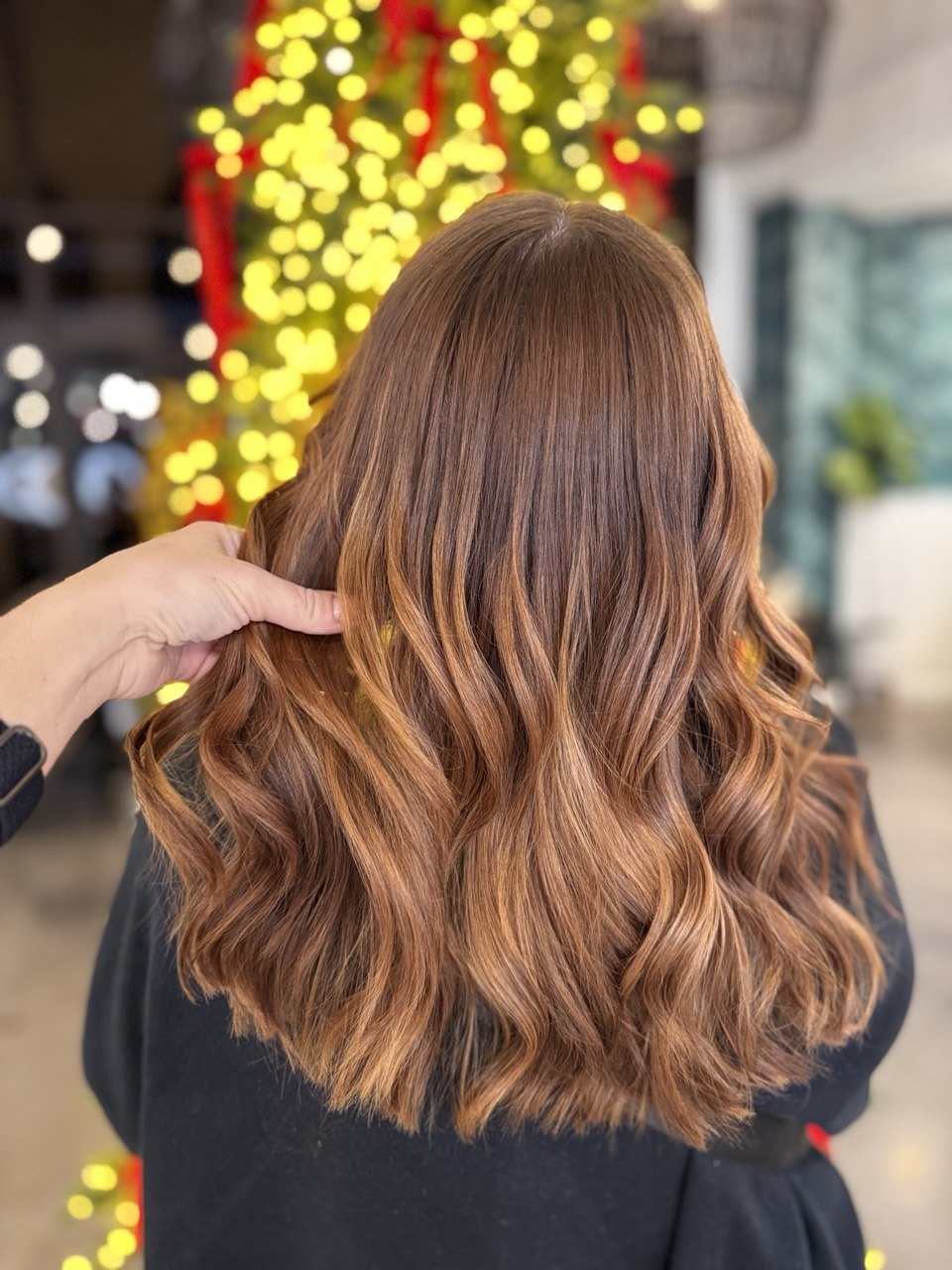 Caramel balayage after